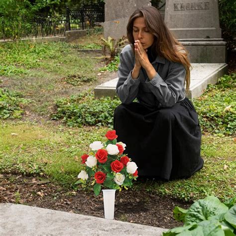 Clearance!Xloro Cemetery Memorial Artificial Flower, Memorial Day ...
