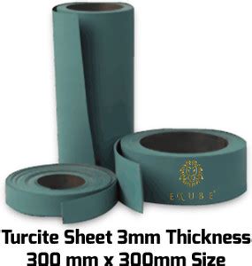 EXUBE Turcite Sheet 3mm Thickness 300mm x 300mm Size Good Load Bearing ...