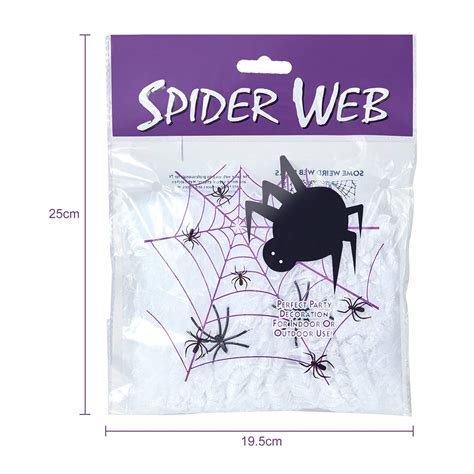 Buy Halloween Spider Webs Spiderwebs With Plastic Spiders(200 Square ...