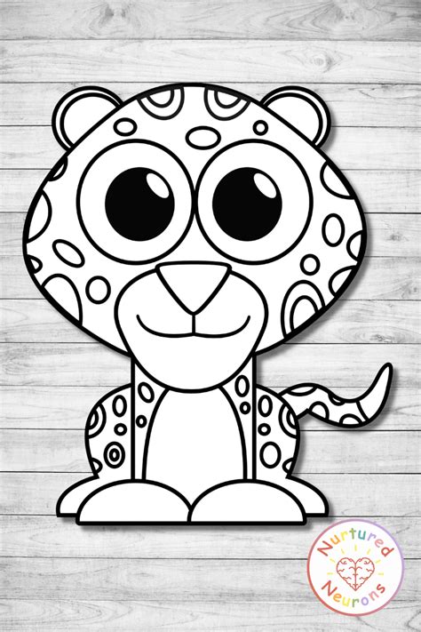 Cute Build A Leopard Craft (Cut And Paste Activity For Kids) - Nurtured ...