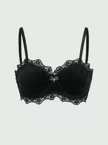 Our Grunge Punk Ladies Velvet & Lace & Underwire Design Bat Shaped ...
