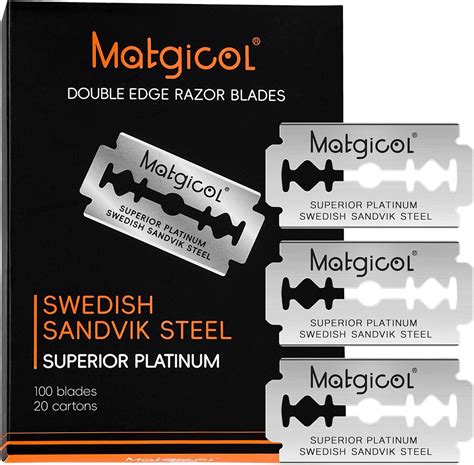 Amazon.com: Double Edge Safety Razor Blades - 100 Count Premium ...
