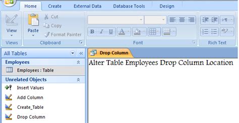 SQL View In Access Table