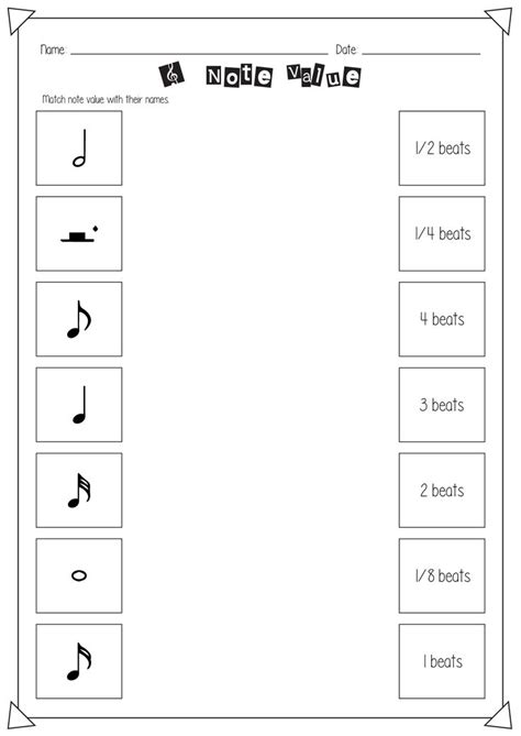 Image result for Music Notes Worksheets Printable