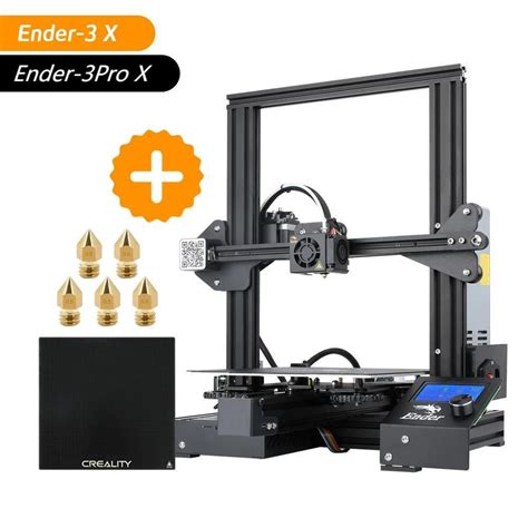 Creality Ender 3 3D Printer with Tempered Glass Plate and Nozzles