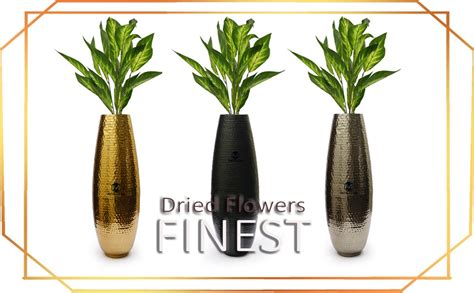 Buy Metallicon Luxurious Hammered Gold Metal Floor Vase Tall Decorative ...