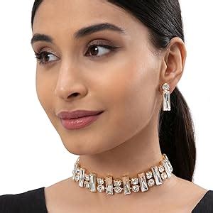 ZAVERI PEARLS Gold Tone Ethnic Multistrand Pearls Choker Necklace ...