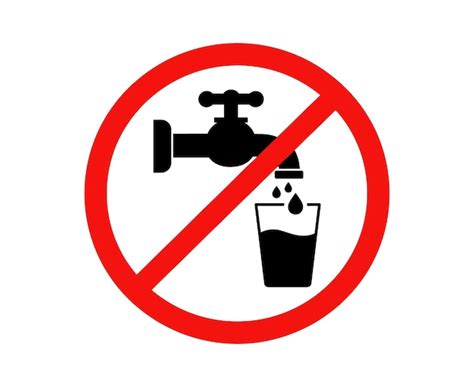 No Drinking Water Prohibition Sign | Vecteur Premium