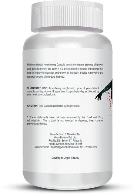 Vokin Biotech Mabrem Body Growth Support Increase Height Supplement ...