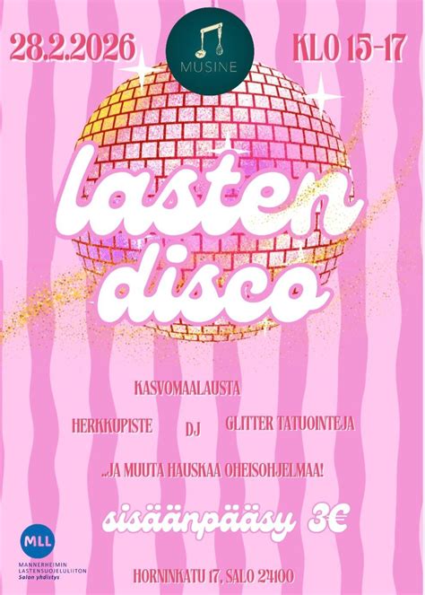 🎉 Lasten disco 🎉, Horninkatu 17, Salo, Paimio, 28 February 2026 | AllEvents
