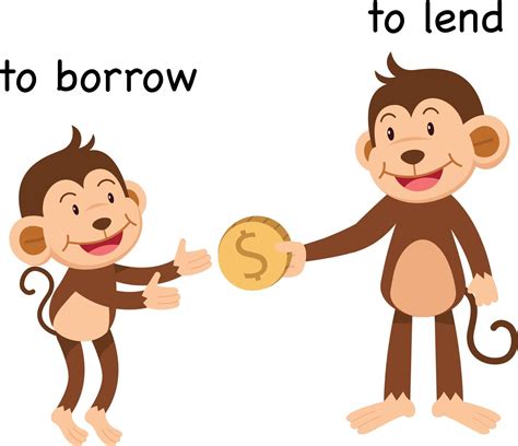 Opposite to borrow and to lend vector illustration 2894483 Vector Art ...