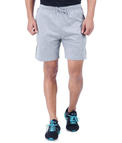 Shorts - Gray Knitted Shorts For Mens | Ariser