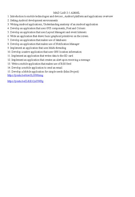 MAD LAB 2 - study - MAD LAB 2-1 AI&ML Introduction to mobile ...
