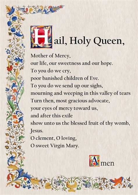 Free Printable Hail Holy Queen Prayer | All FREE Printables