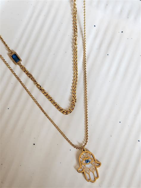 Hmsa Blue Layered Necklace – Lumina India
