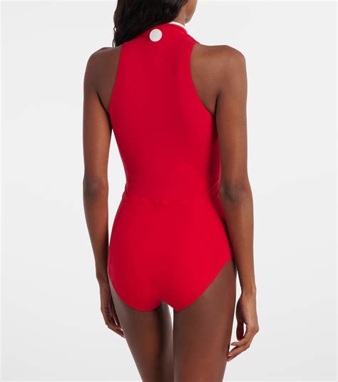 Katya zip-up swimsuit in red - Hunza G | Mytheresa