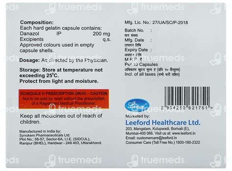 Dansoford 200 MG | Order Dansoford 200 MG Capsule Online at Truemeds