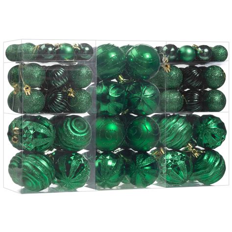 Amazon.com: 100Pcs Christmas Ball Ornaments Set, Shatterproof Plastic ...