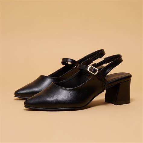 Buy Eridani Lunaa Formal Black Mules Heels Online