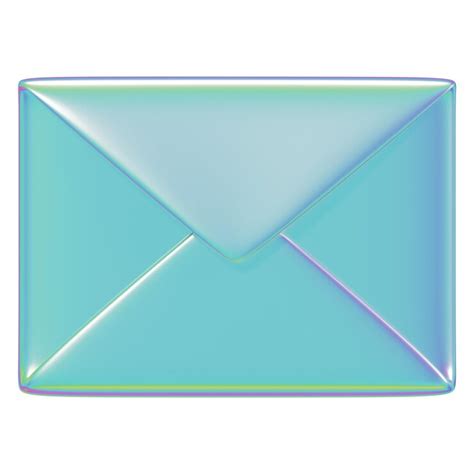 Metallic envelope png 3d message icon transparent background | Premium ...