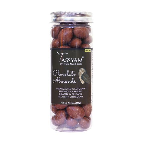 Chocolate Coated Almonds 200g – Tassyam Organics