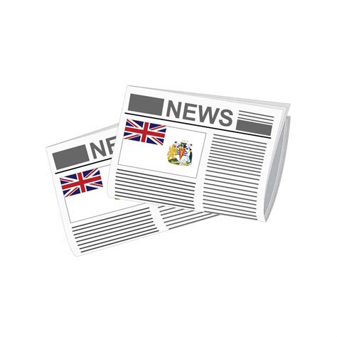 British Antarctic Territory Newspapers Vector Illustration – City Vectors