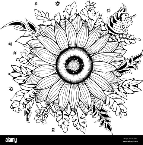 Sunflower Flower Coloring Pages Printable Sunflower Coloring Pages