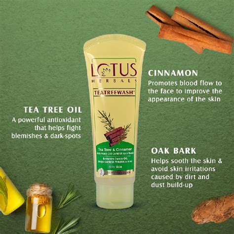 Lotus Herbals Tea Tree & Cinnamon Anti-Acne Oil Control Face Wash