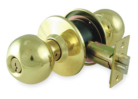 Office Knob Locksets, Brass, Door Lockset - 1TPH5|1TPH5 - Grainger