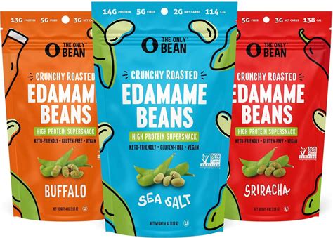 Amazon.com: The Only Bean Crunchy Roasted Edamame - Healthy Snacks for Adults and Kids (Variety ...