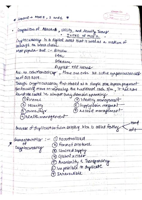 Document - Blockchain notes - classmate Date sequence Mod 2, 3 and 1 ...