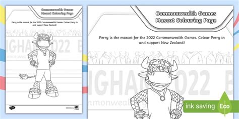 Perry the Bull Mascot Colouring Years 3-4