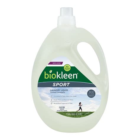 Biokleen Natural Sport Laundry Detergent - 300 Loads, Eco-Friendly ...