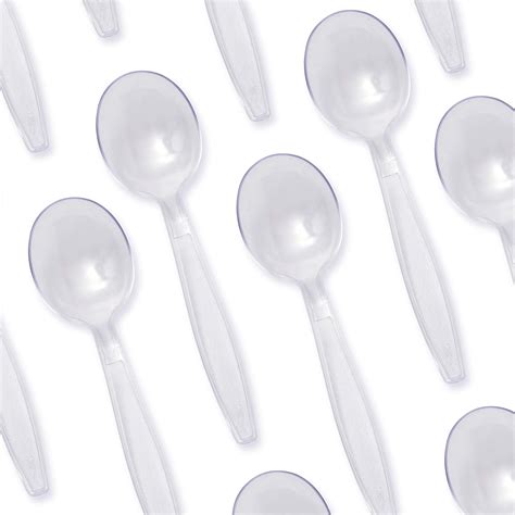 Amazon.com: 1,000 Plastic Disposable Soup Spoons Bulk White Medium ...