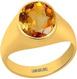 S KUMAR GEMS & JEWELS Certified Original Yellow Sapphire (Pukhraj Stone ...