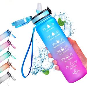 FINIFAB Motivational Time Marker Water Bottle With Sipper 1000 ml ...