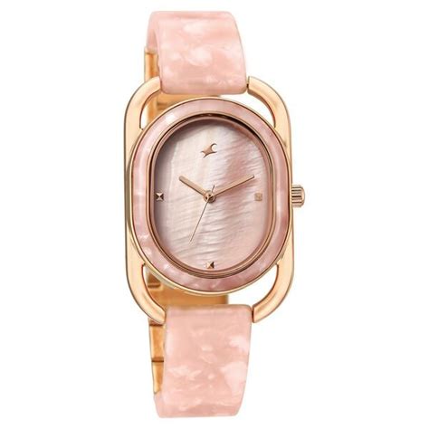 Buy Online Fastrack Younique Quartz Analog Pink Mother Of Pearl Dial ...