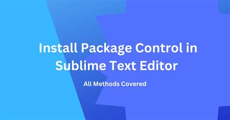 Sublime Text 4 Package Control 的图像结果