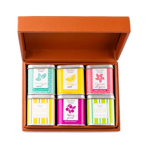 Leather Tea Chest – 6 Premium Tea Blends in Gift Box | Gardner Street ...