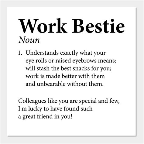 Work Bestie Definition by hugsbubble | Coworker appreciation quotes, Job quotes, Appreciation quotes