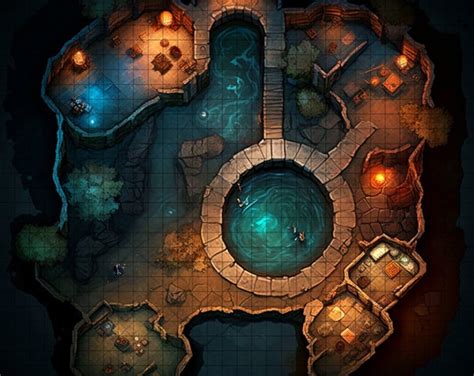 The Well Battle Map, Dnd Battle Map, D&D, Battlemap, Dungeons and ...