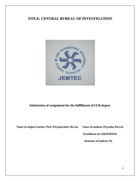 Socio economic offences - TITLE: CENTRAL BUREAU OF INVESTIGATION ...