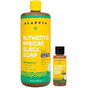 Buy Alaffia - Authentic African Black Soap, Peppermint, 32 Ounces ...