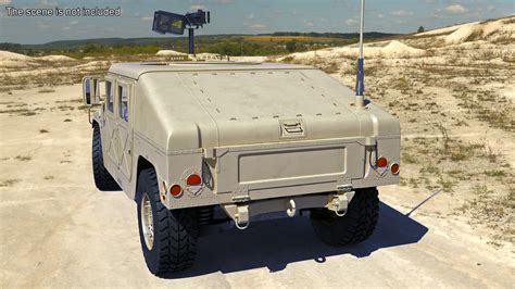 3D Military Humvee with Mounted Machine Gun Rigged for Maya | 3D Molier ...