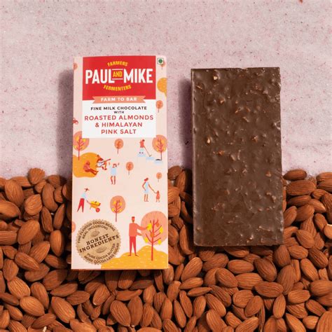 Fine Milk Chocolate with Roasted Almonds and Himalayan Pink Salt ...