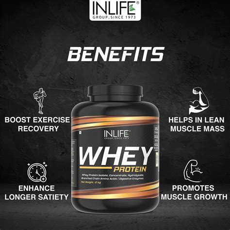 Buy INLIFE WHEY PROTEIN POWDER WITH ISOLATE, CONCENTRATE FOR GYM BODY ...