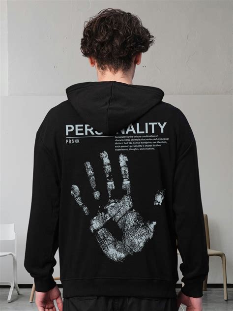 Personality Men Drop Shoulder Premium Terry Hoodie | PRONK – pronk.in