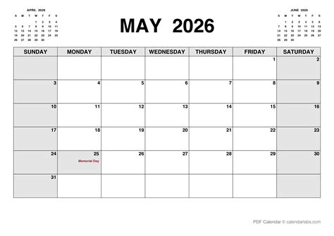 Printable Calendar 2026 With Holidays