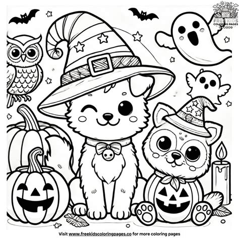Playful Cartoon Halloween Coloring Pages For All Ages