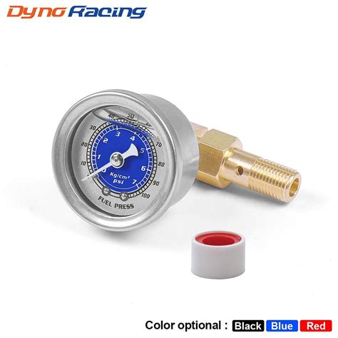 Buy Liquid Filled Meter Fuel Pressure Gauge 1/8 NPT 100PSI For VMS ...